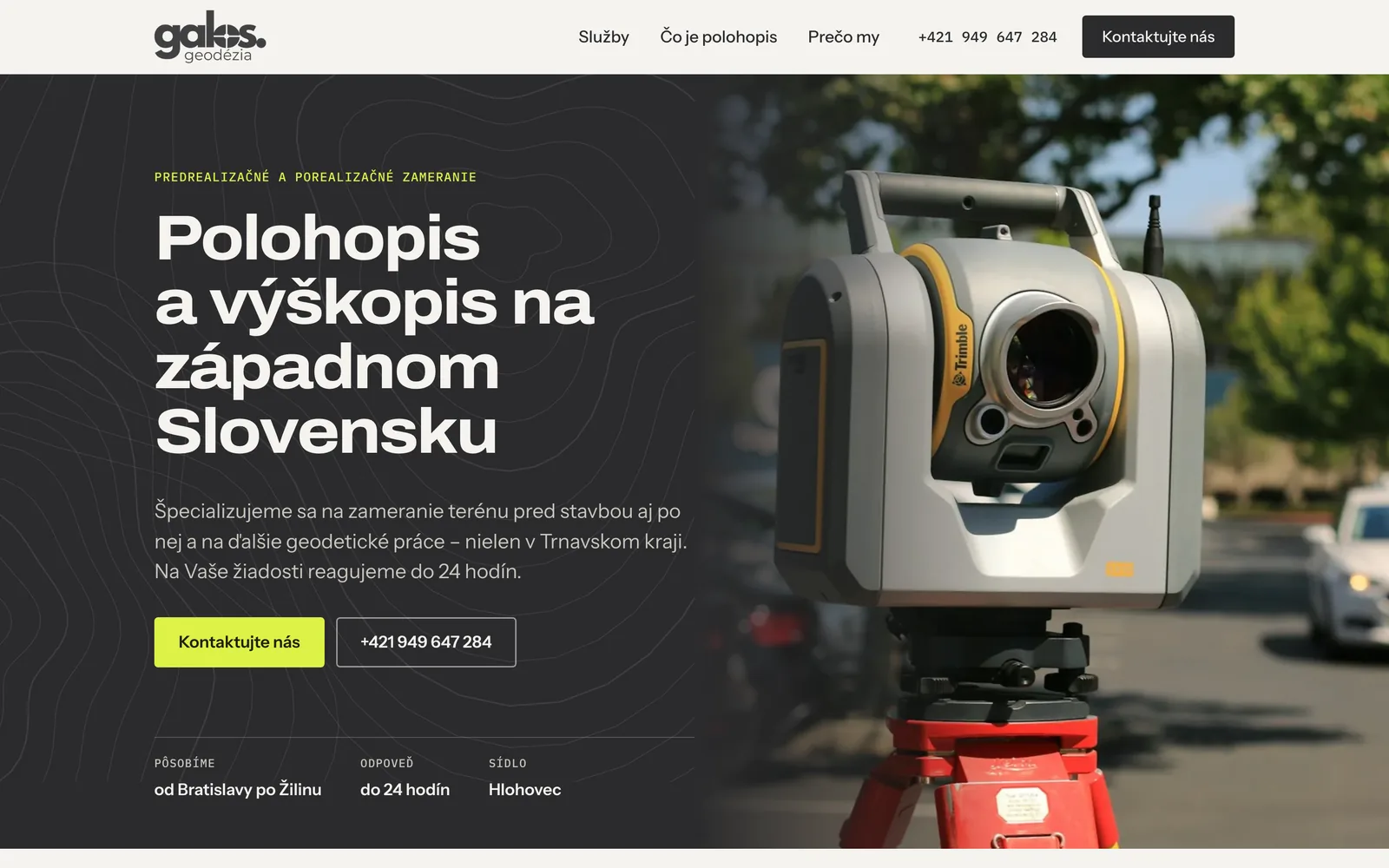 Náhľad webstránky Polohopis a výškopis